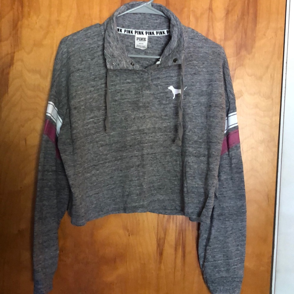 PINK cropped sweatshirt